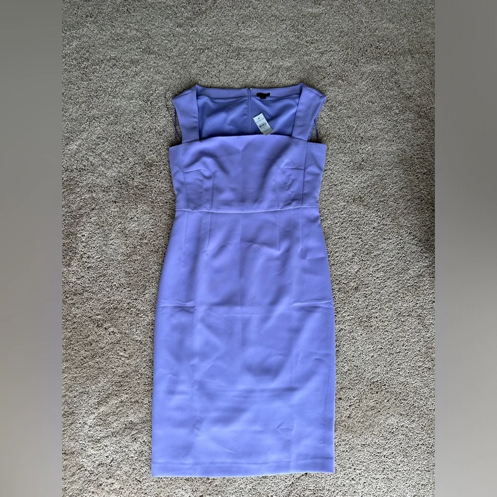 New Ann Taylor Lavender Square Neck Dress - Picture 2 of 14